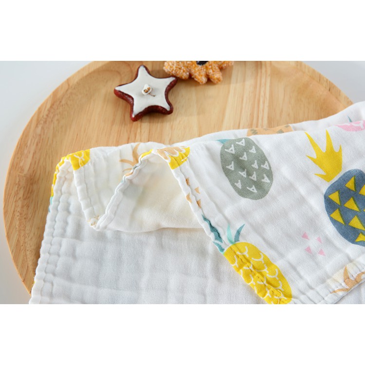 Khăn tắm cotton 6 lớp mềm mại cho bé 25x50cm