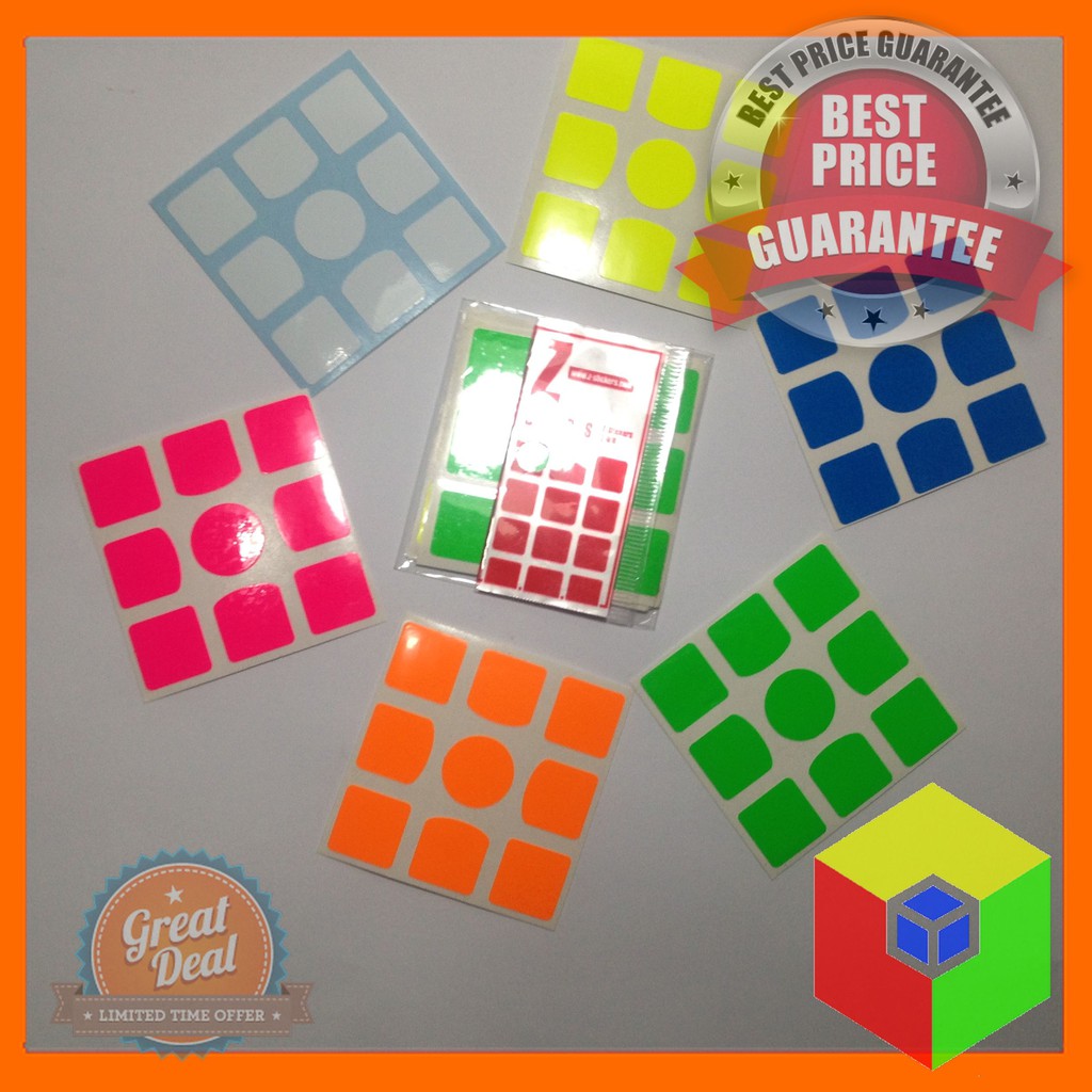 Phụ kiện Rubik - Sticker fullbright Gan, Sticker Weilong GTS, Sticker Valk 3