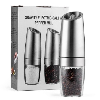 Máy xay tiêu cầm tay tự động, dùng pin, vỏ bằng thép không rỉ, bao gồm pin - Bảo hành 6 tháng