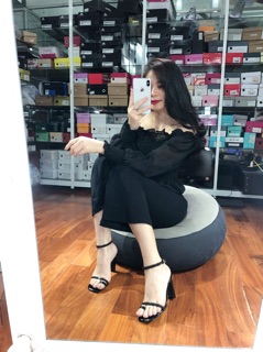 Sandal quai mảng full đá