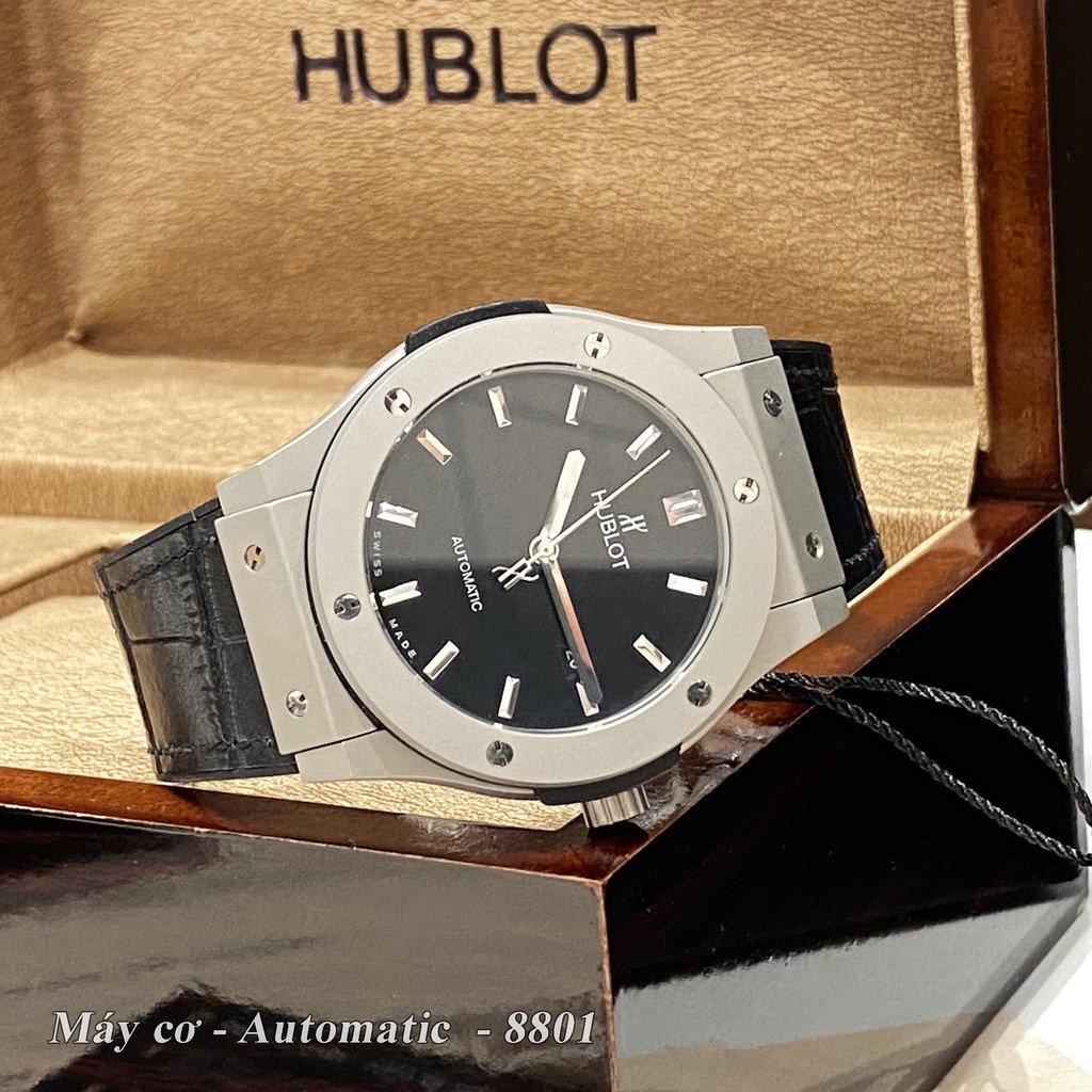 Đồng hồ nam Hulo máy cơ automatic mặt tròn bản classic bảo hành 12m DH8801 Shop114