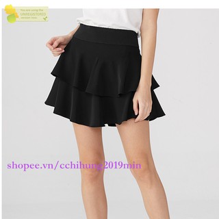 chân váy 2 tầng lưng bảng thun mt1090 kechihung2019min cute lạc lối