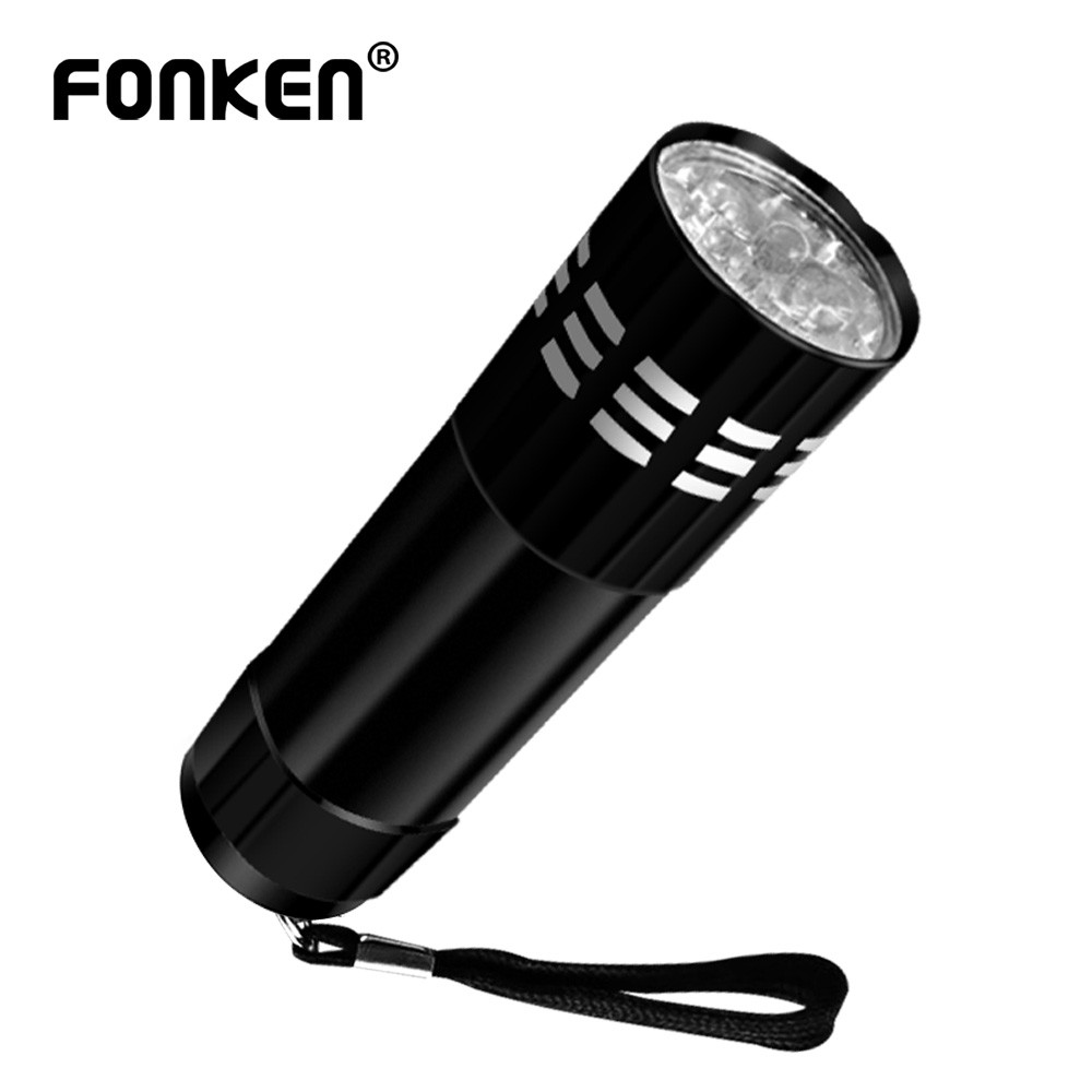 Đèn pin FONKEN nhỏ gọn với 9 bóng đèn LED siêu sáng có dây đeo tiện dụng thumbnail
