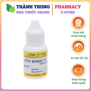 Cồn nhỏ tai Boric 3% - Viêm tai giữa, Viêm tai ngoài, Nấm tai