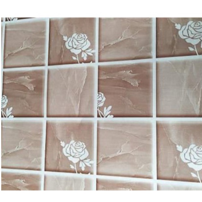 Decal tráng nhôm dán bếp ĐÓA HỒNG NÂU khổ 60cm có keo sẵn - giá bán 1 mét