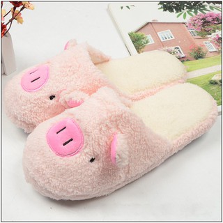 Dép bông đi trong nhà hình heo (Hồng)