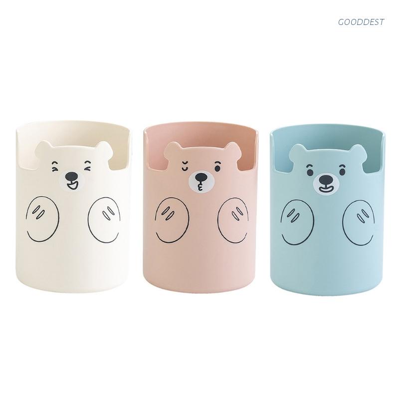 Hộp đựng bút/ cọ trang đIểm đa năng hình gấu dễ thương chất lượng cao dành cho nữ