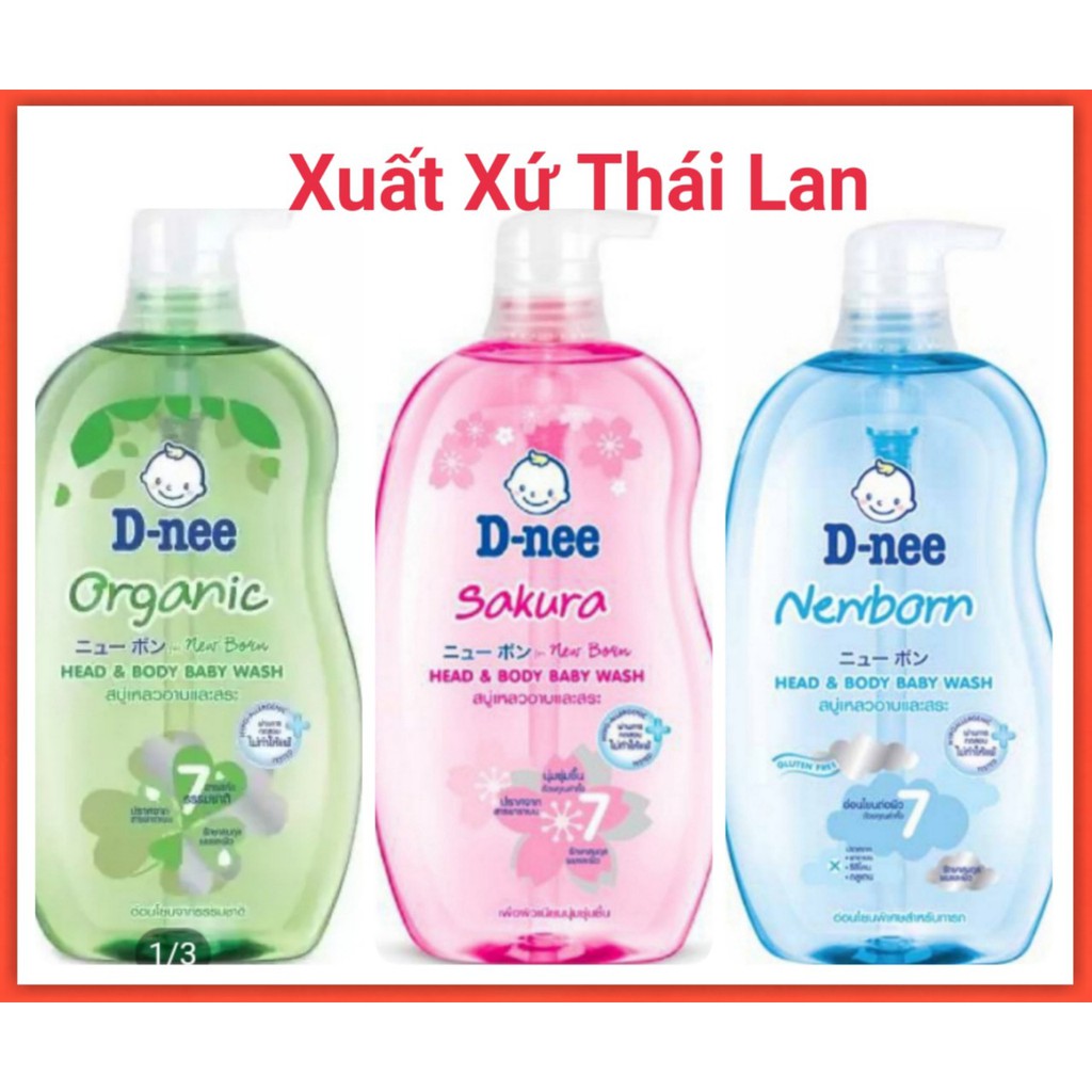 Sữa Tắm Gội Toàn Thân Organic Dnee 380ml Thái Lan