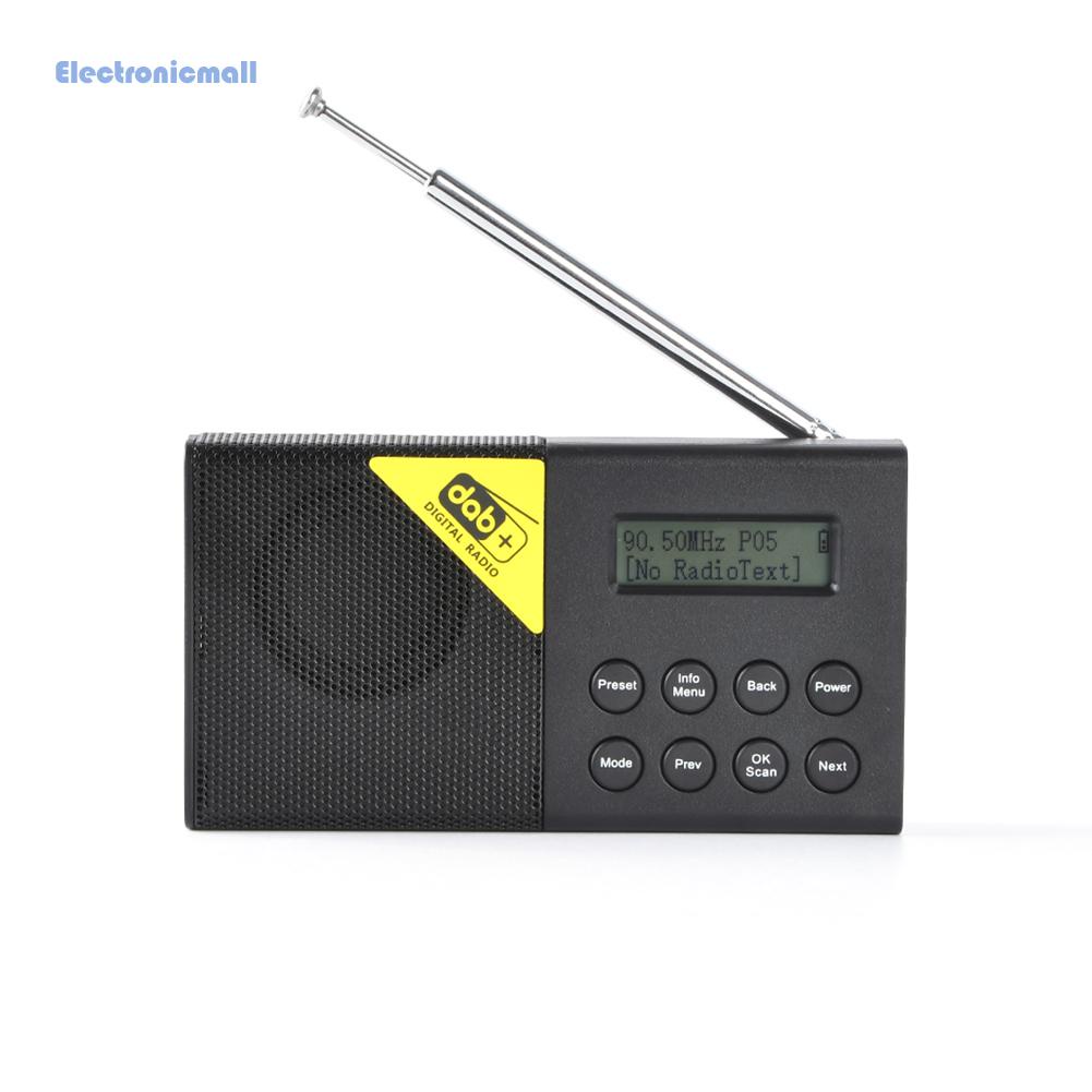 Đài Radio Kỹ Thuật Số Mini Di Động Có Radio FM DAB 3.5mm Điện Tử Kích Thước Nhỏ Gọn Tiện Dụng