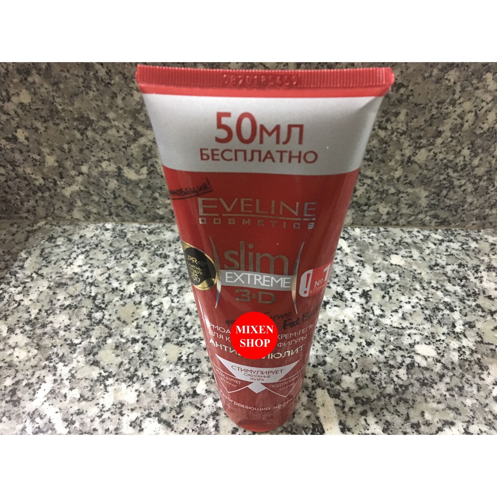 {Chính hãng - Ảnh thật} Kem Tan Mỡ Slim 3d Eveline Extreme Nga 250ml