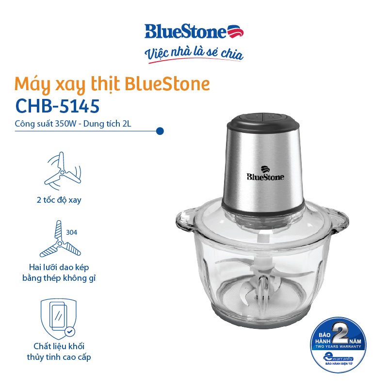 [Mã ELHADEV giảm 4% đơn 300K] Máy Xay Thịt BLUESTONE CHB-5145