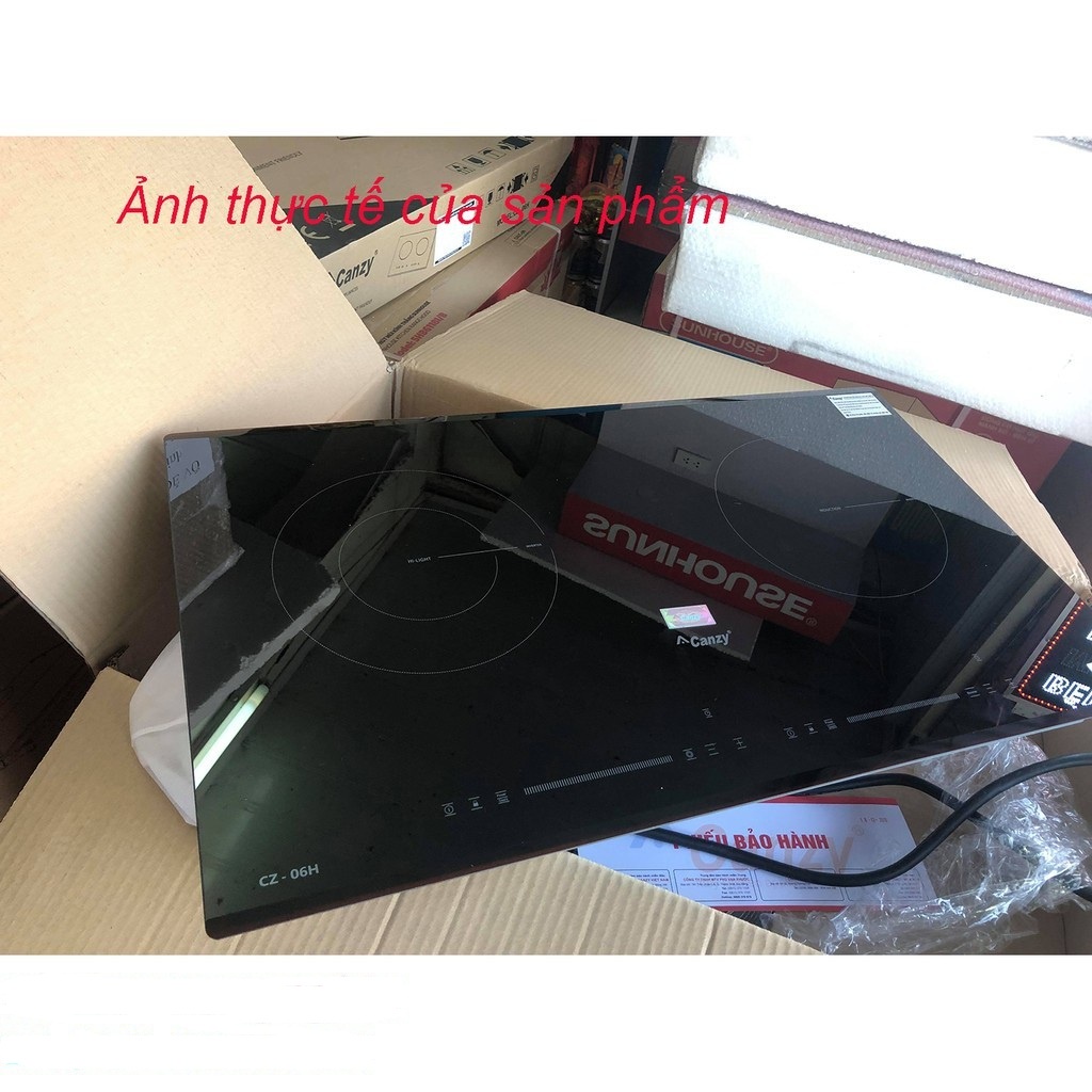 Bếp điện từ Canzy CZ 06H (Bếp đôi: 1 từ + 1 hồng ngoại, Ứng dụng công nghệ Inverter Bảo Hành Chính Hãng 36 Tháng)