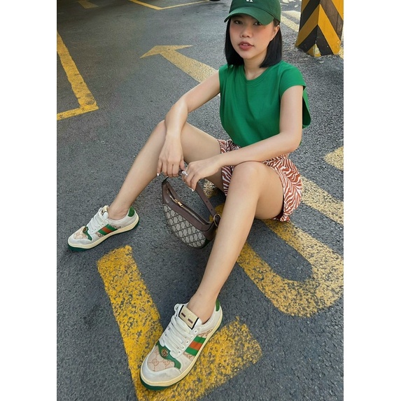 SET ÁO XANH TANKTOP + QUẦN SHORT HOẠ TIẾT SỌC VẰN (TH)