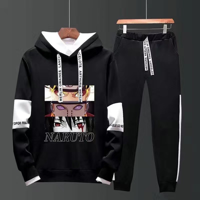 Set Áo Hoodie Tay Dài Và Quần Dài In Họa Tiết Anime One Piece Phong Cách Nhật Bản Cho Nam