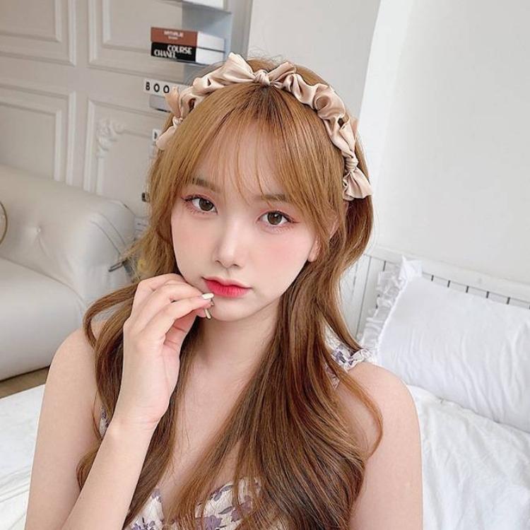 Băng đô lụa satin thắt nơ phong cách Retro Pháp - Mely T1-58