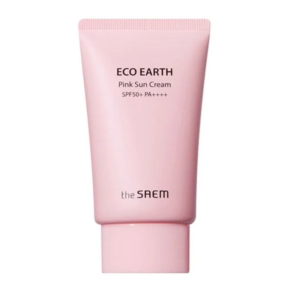(Mẫu 2020) The Saem - Kem chống nắng The Saem eco earth power pink sun cream SPF50+ PA++++ 50ml