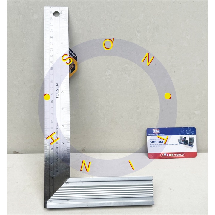 Thước góc nhôm 250 300mm công nghiệp tolsen 35038 35039