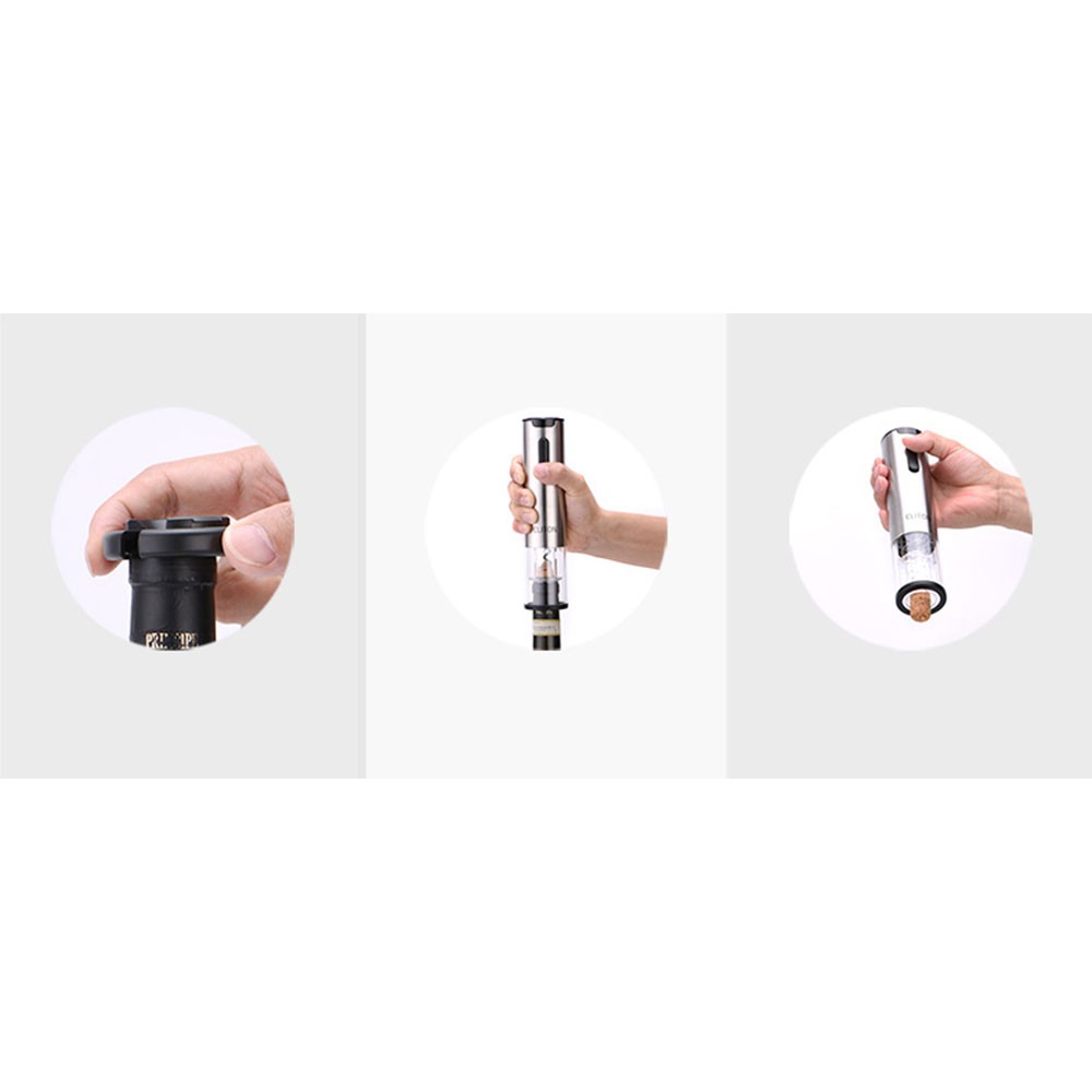 Dụng cụ mở chai rượu Uareliffe sạc điện bằng inox tự động gia dụng