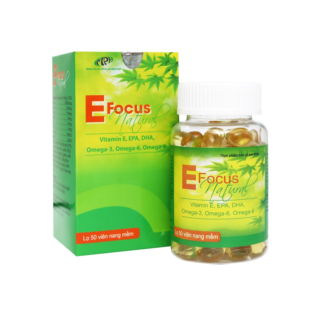 Vitamin E tự nhiên - E Focus Natural - làm chậm lão hóa, nuôi dưỡng da và tóc, điều hòa nội tiết tố