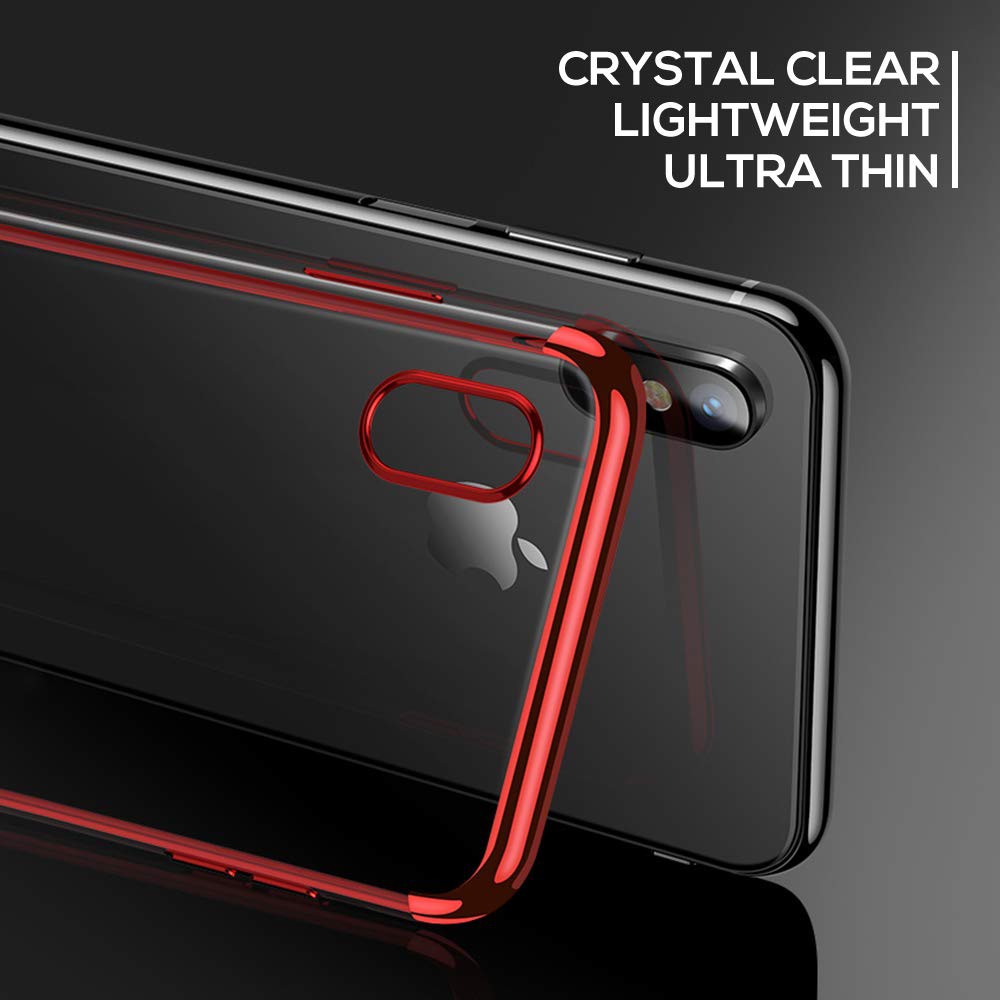 Ốp Điện Thoại Tpu Silicon Mềm Siêu Mỏng Trong Suốt Mạ Viền Dành Cho Iphone Xs Xs Max Xr X 8 7 Plus 6s 6 | BigBuy360 - bigbuy360.vn