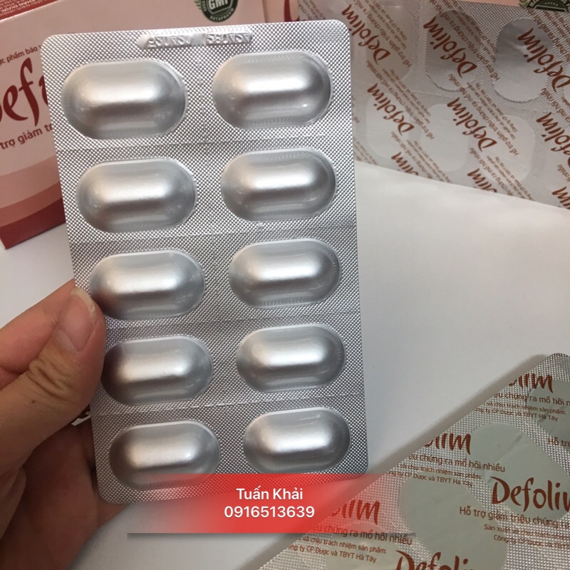 Giảm mồ hôi tay chân từ thảo dược - Defolim - Hộp 30 viên