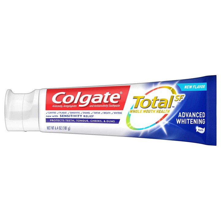 Kem đánh răng Colgate Total SF Whole Mouth Health Advanced Whitening, 181g