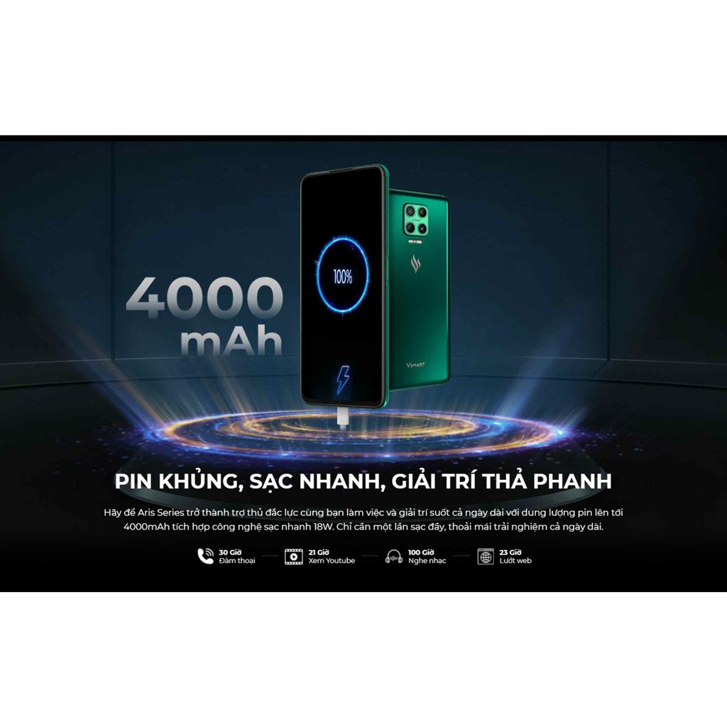 Điện thoại Vsmart Aris 8G/128G - Hàng nội bộ nguyên seal, chưa active