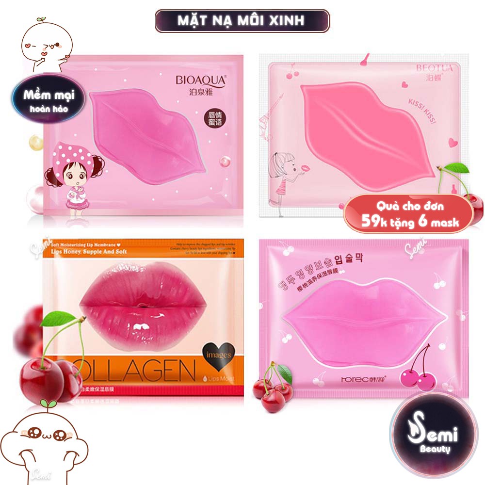 Mặt nạ dưỡng môi collagen nội địa trung Bioaqua Images Beotua Rorec dưỡng ẩm giảm thâm môi, mềm môi