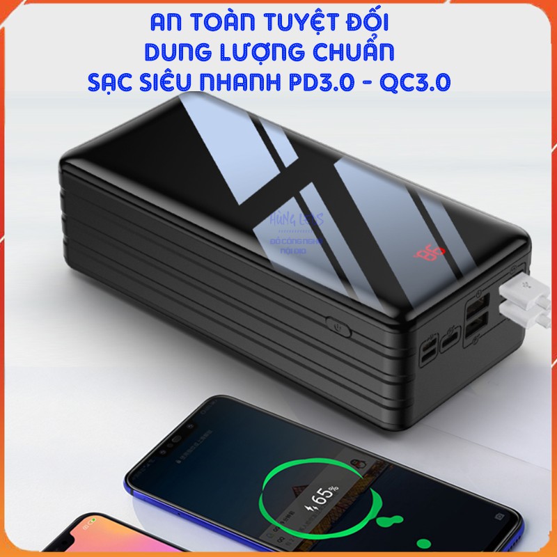 Siêu Pin Sạc Dự Phòng 50000MAH KZ508 Sạc Cùng Lúc 5 Thiết Bị Hỗ Trợ Sạc siêu Nhanh 2 Chiều Pin Lithium Polymer