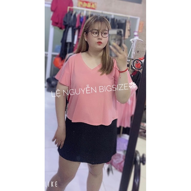 ÁO TRƠN CỔ TIM DÁNG LỬNG BIGSIZE | BigBuy360 - bigbuy360.vn