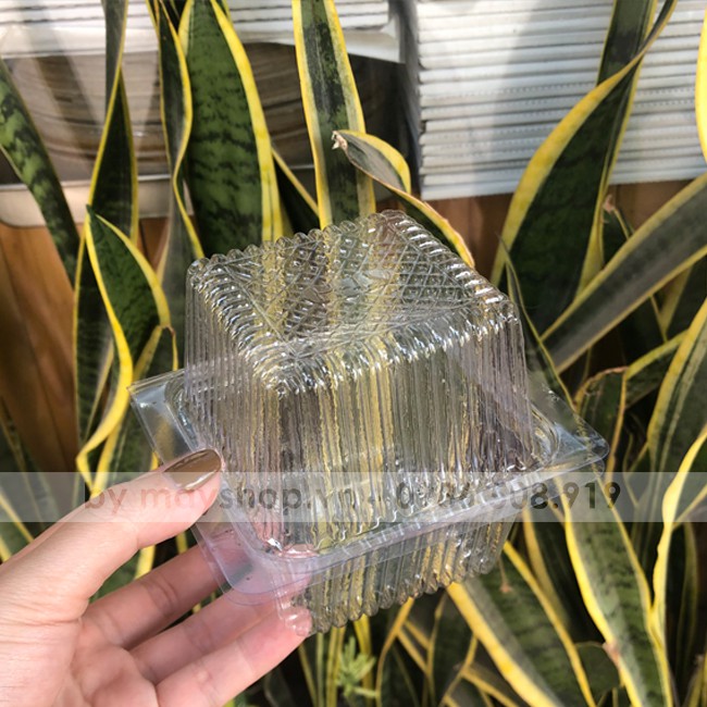 10 Hộp nhựa vuông nhỏ đựng bánh H17