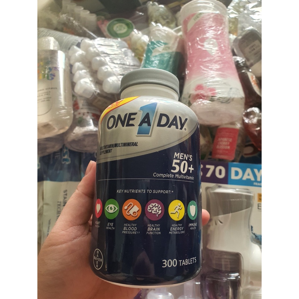 Viên uống One A Day 50+ Complete Multivitamin 300 viên của Mỹ cho nam trên 50 tuổi 12/2022
