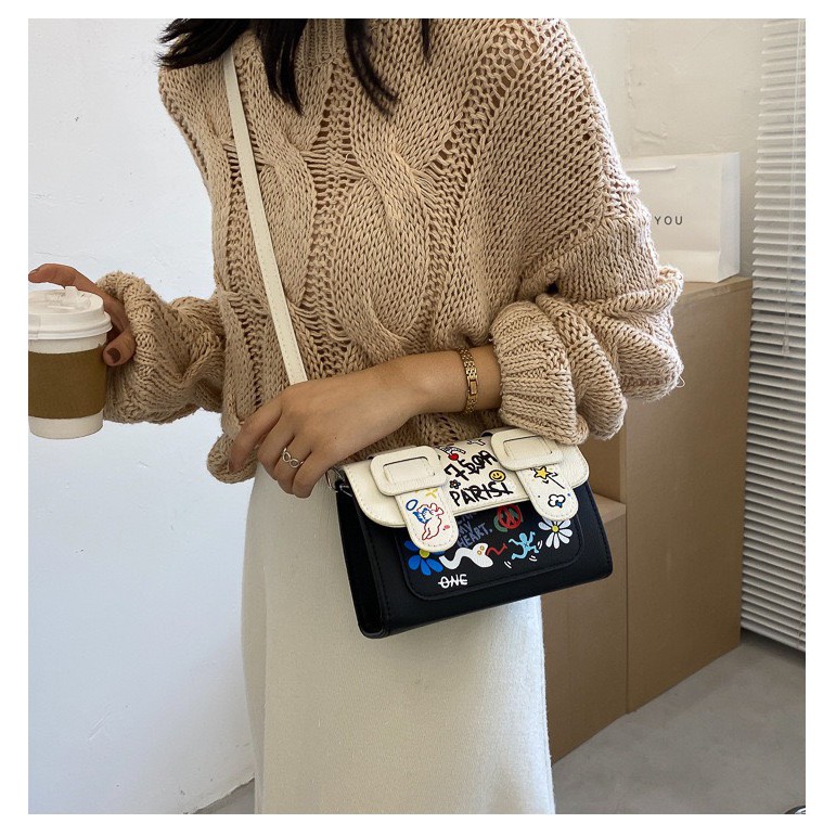 Túi Xách Nữ Mini Da PU Cao Cấp - Túi Đeo Chéo Nữ phối họa tiết hoạt hình dễ thương đáng yêu mã 3923 | BigBuy360 - bigbuy360.vn