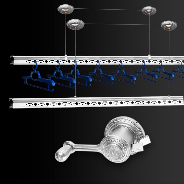 Giàn phơi thông minh Hoà Phát đầy đủ phụ kiện lắp
