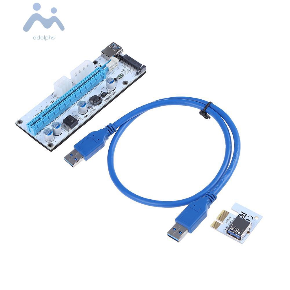 Card Đồ Họa Adolphs Pci-E 1x Sang 16x Với 3 Cổng Nguồn