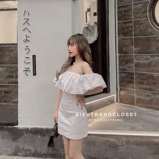váy umi trễ vai xốp