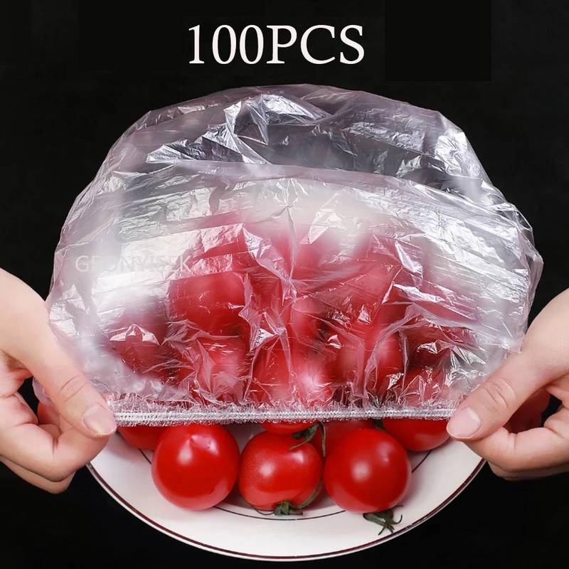 Set 100 miếng silicone bọc thực phẩm co giãn tái sử dụng được