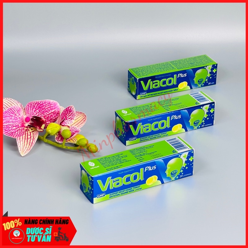 Kẹo Ngậm VIACOL Plus Vietnat Tuýp 20 viên - Minpharmacy