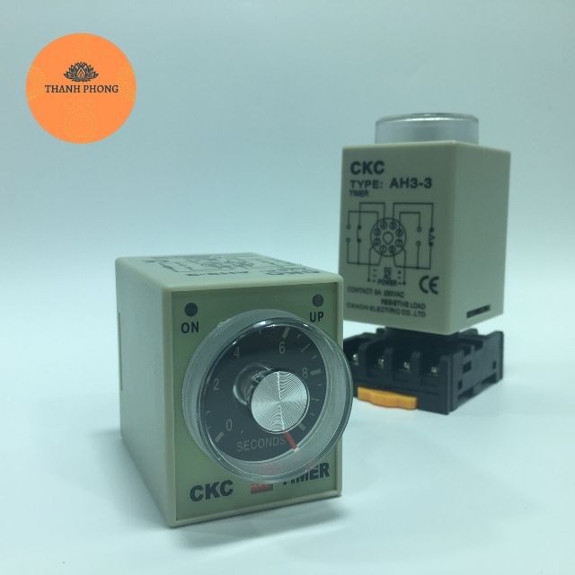 Rơ Le Thời Gian CKC AH3-3 AC220V Kèm Đế