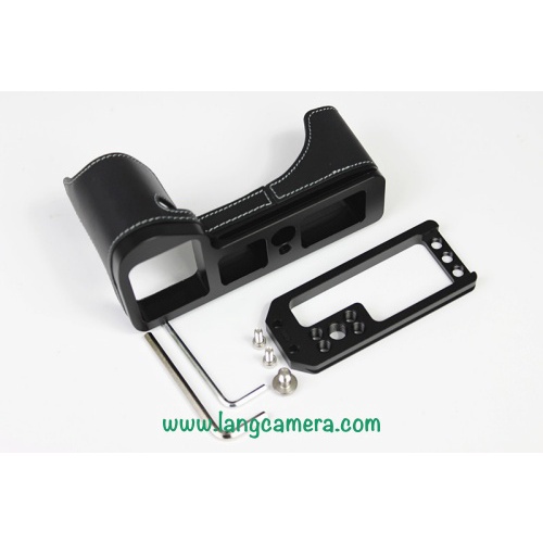 Bao Da kiêm L-Plate cho Sony A7m3, A7r3, A7r4 (da thật)