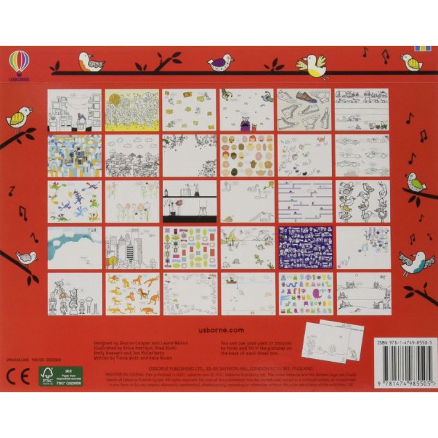 Sách Usborne học vẽ và tô màu dành cho thiếu nhi bằng tiếng Anh: Drawing and Colouring Pad