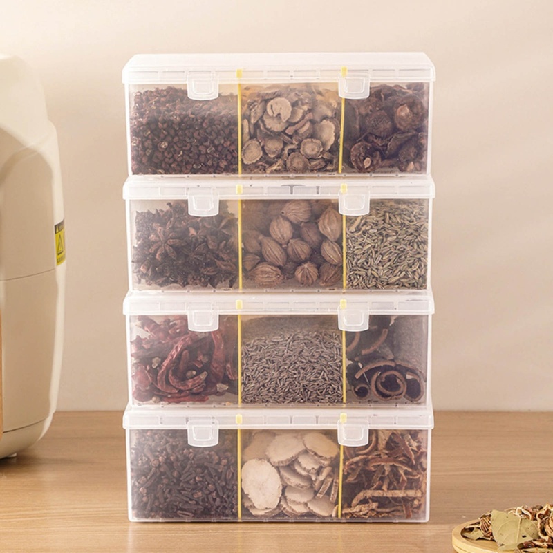 Hộp Đựng Gia Vị 3 Ngăn Tiện Lợi Cho Nhà Bếp