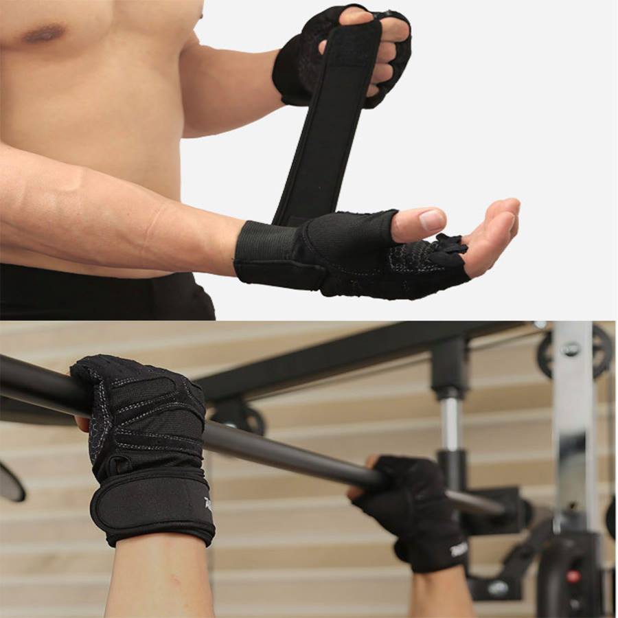 Găng Tay Tập GYM Aolikes Kết Hợp Quấn Cổ Tay AL109