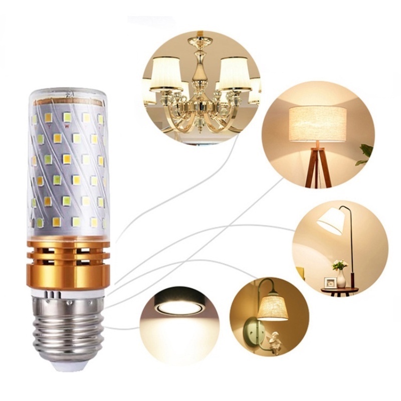 Bóng Đèn LED E14 E27 Hình Trái Bắp 3 Màu Tiết Kiệm Năng Lượng