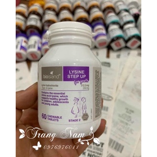 Viên tăng chiều cao & miễn dịch Lysine Bioisland 60 viên  cho trẻ 6-24 tuổi (Úc)
