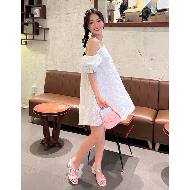 Đầm 2 dây trễ vai mùa hè Bianca Miều Est.2013