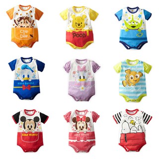 Áo liền quần LUCKYCANDY hoạ tiết hoạt hình đáng yêu thời trang dành cho trẻ em từ 0-1 tuổi