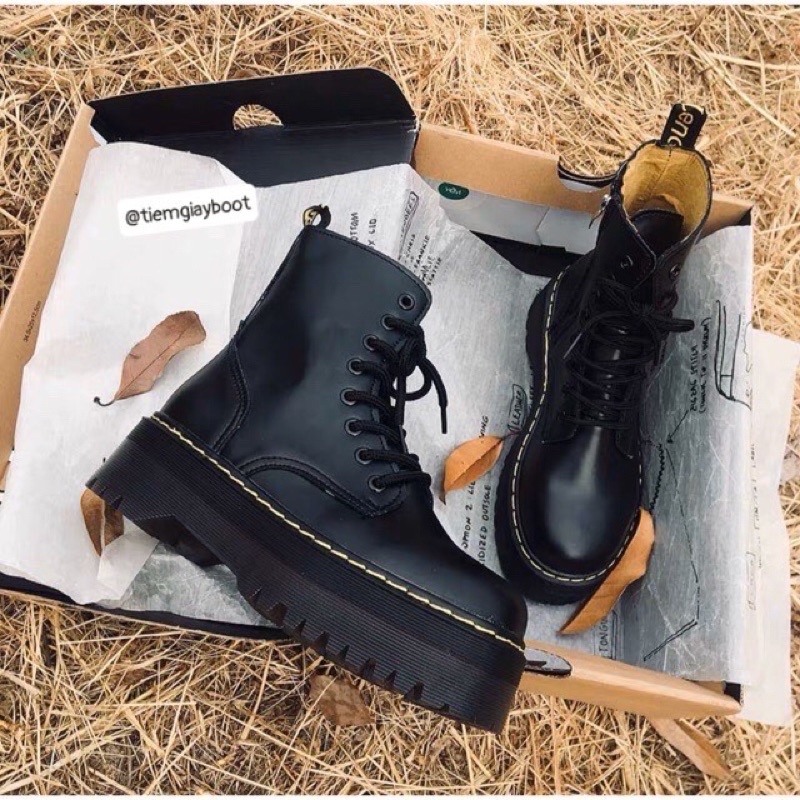 Boot Chiến Binh da thật ⚡FREESHIP⚡SALE-KQ50 Khóa Kéo Bên Hông Tiện Lợi Siêu Ngầu (FULL BOX LOGO TIỆM GIÀY BOOT)