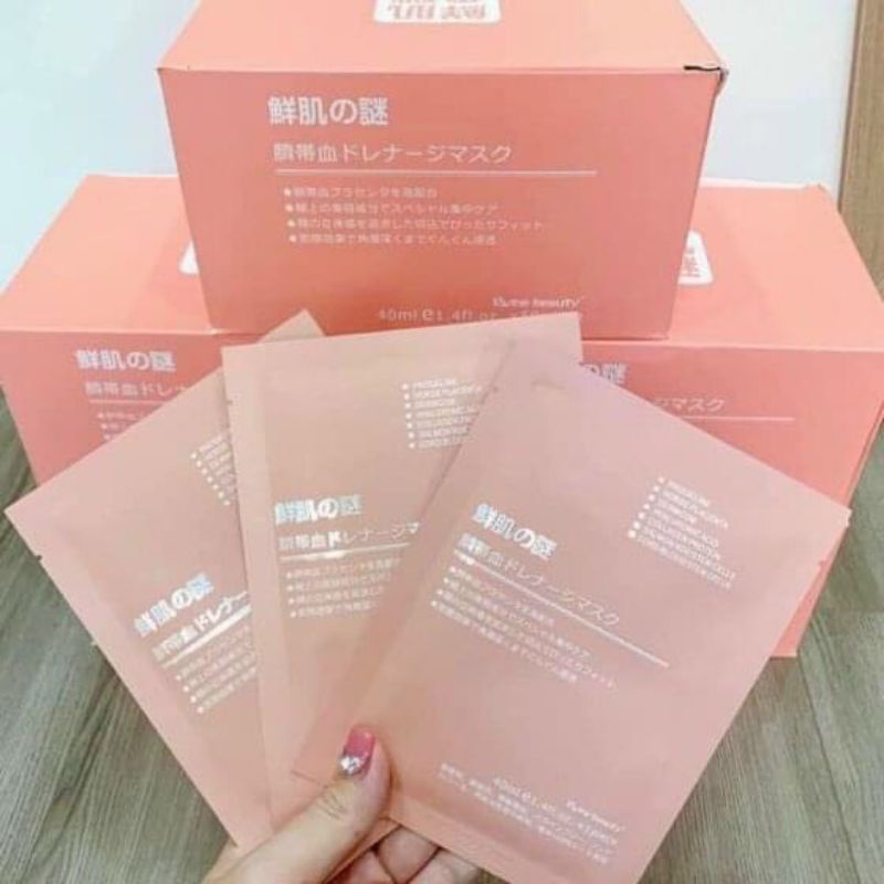 (CHÍNH HÃNG) Mặt Nạ Nhau Thai Cừu Cuống Rốn Tế Bào Gốc Nhật Bản Rwine Beauty Dưỡng Da, Cung Cấp Độ Ẩm, Tái Tạo Collagen
