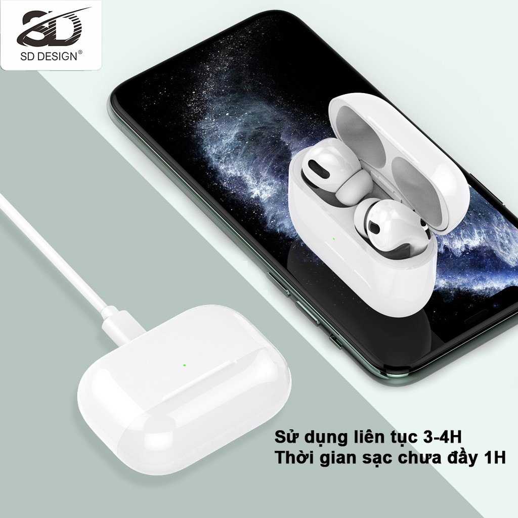 Tai nghe Bluetooth AP-TWS chính hãng SD DESIGN tai nghe không dây Định Vị - Đổi Tên Cảm Ứng Chạm, Chống Ồn, Âm Hay